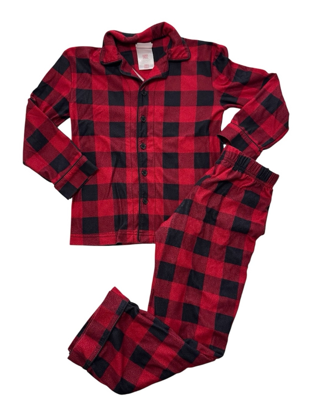 Wondershop Red and Black Buffalo Plaid Kids Pajama Set Size 6